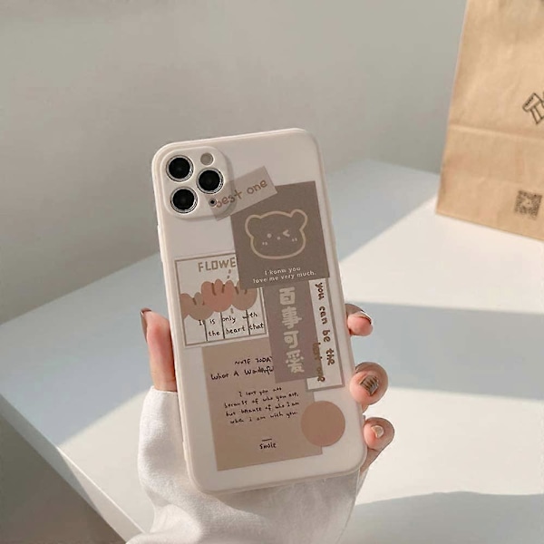 Kompatibel med iPhone XR Skal med Söt Björnunge 3D Cartoon Mönster för Kvinnor Flickor Mjuk Silikon Skyddande för iPhone XR-Björnunge