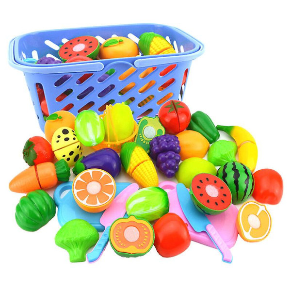 6 stk/sæt Simuleringsplastik Frugt Grøntsager Børne køkkenlegetøj til børn Lad som legetøj