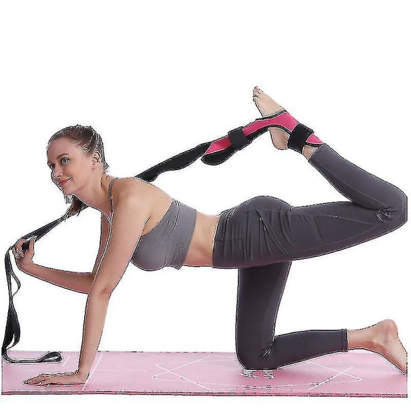 Yoga Stretching Belte, Fot Og Ben Stretch Band, Ankel Ligament Stretch Band Svart