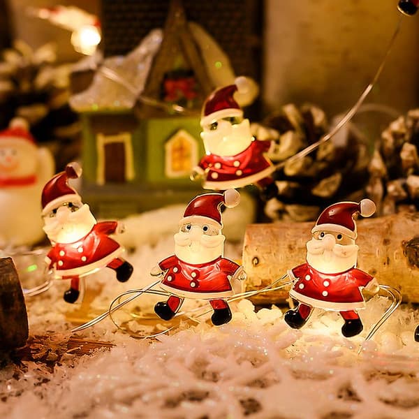 2M 20LED Julbelysning med Tomtefigur