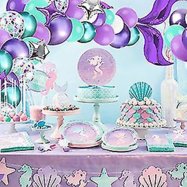 Havfru-Ballonggirland Set, Havfru-Svansbåge Festtillbehör