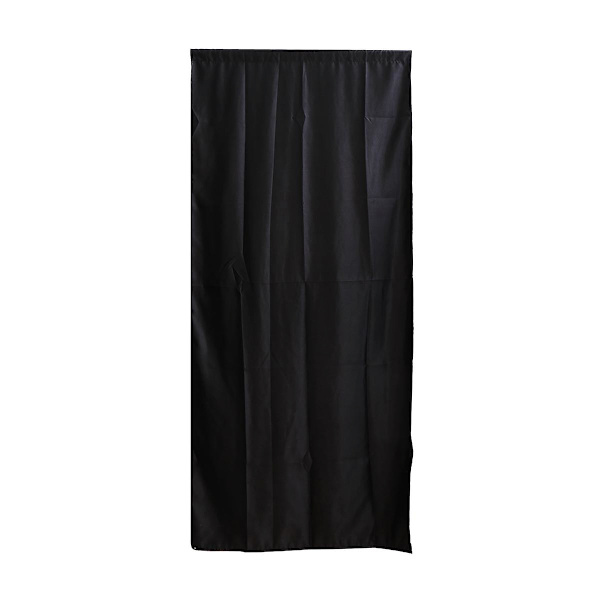 Mörkläggningsgardin för rum, termiskt isolerad med öljetter, mörkläggande draperi för sovrum, vardagsrum, 39 x 84 tum (svart)