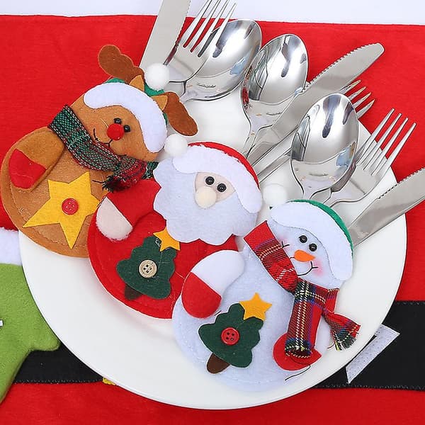 Set med 3 stycken julbesticksaskar Söt tomte