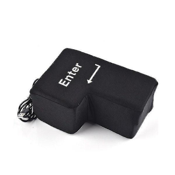Blå Rolig Stor Enter-knapp Stress USB-kudde