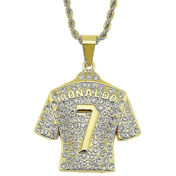 Jersey Halskæde til Mænd, Hip Hop Ronaldo Nr. 7 Jersey Halskæde