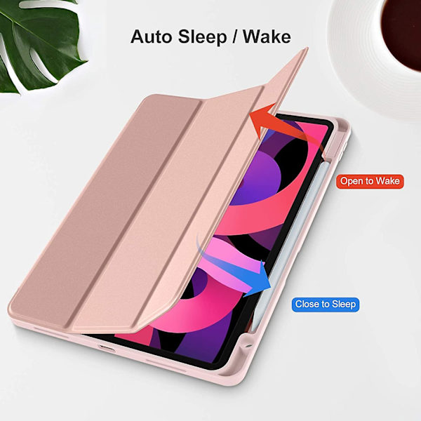 Fodral Kompatibelt Med Ipad Air 4:e Generation 2020 10.9 Tum [Pennhållare/2:a Pennladdning] [Automatisk Sömn/Vakna], Trivikt Stativ Smart Fodral
