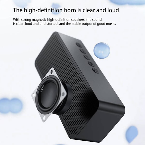 Digital klocka med Bluetooth-högtalare, väckarklocka med alarm, spegel LED-display, Bluetooth V5.0 TFCard