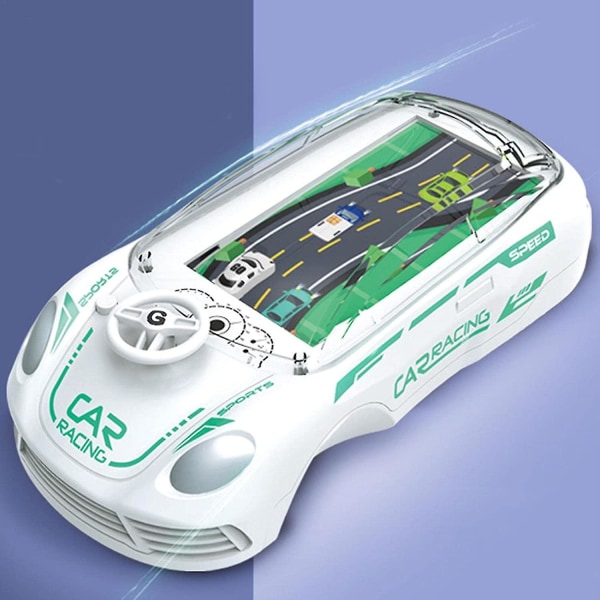 Billegetøjsspilmaskine - bærbar håndholdt racerbilmodelspilmaskine med dynamisk racinglyd Dobbelt lyseffekter