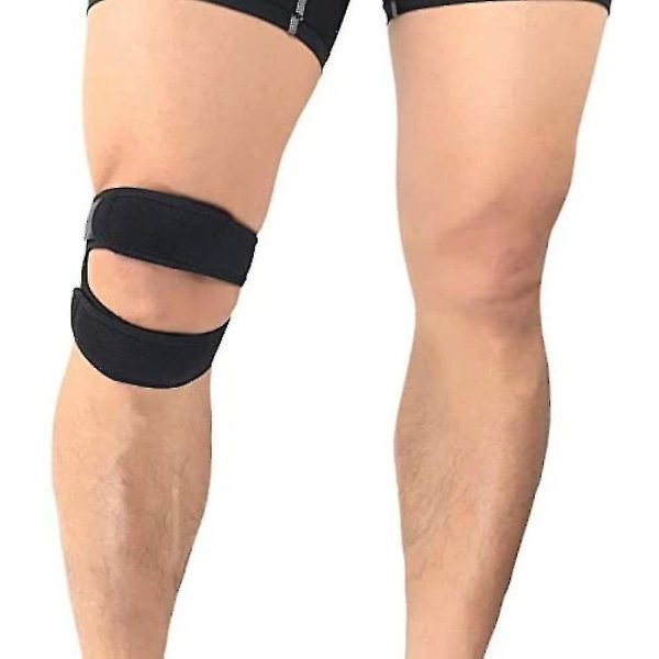 Patella Kne Støttestropp - Hjelper med jogging, senebetennelse og leddgiktsmerter (middels, svart)
