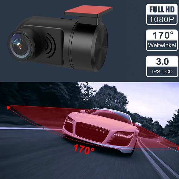 Android Usb Trådlös Dashcam Dvr Dold