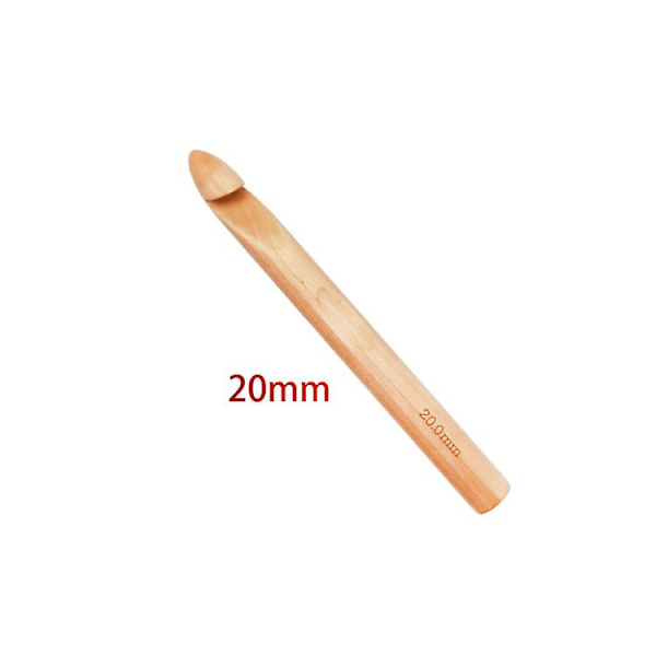20mm Trävirkade Krokar Sticknålar Syverktyg DIY Halsduk Sticktillbehör