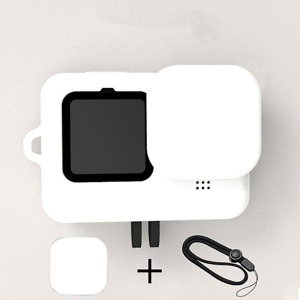 Til Gopro Hero 9 10 Black Tilbehør Etui Beskyttende Blød Standard Kabinet Gummi Silikone Skal Beskytter Til Go Pro Hero9 Ny（Hvid Farve）