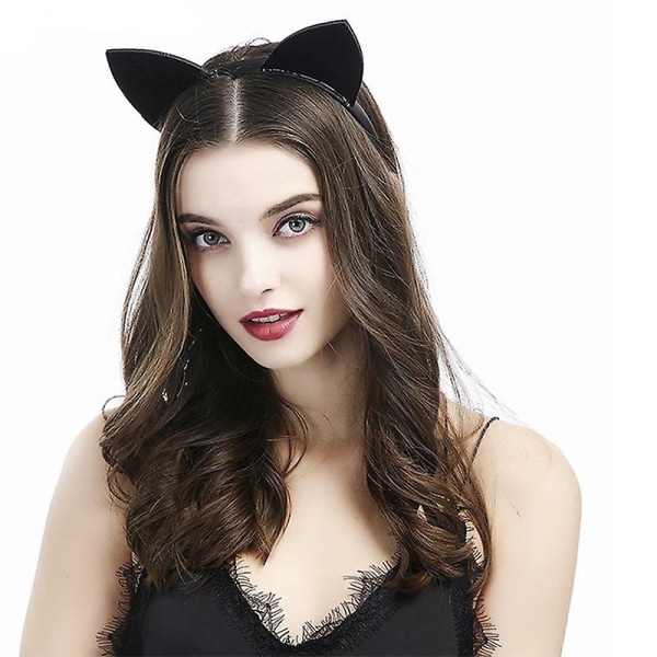 Mimigo kattöron Halloween pannband för kvinnor flickor dagligen bär, halloweenfest maskeradklänning Katt kvinna hårband Cosplay