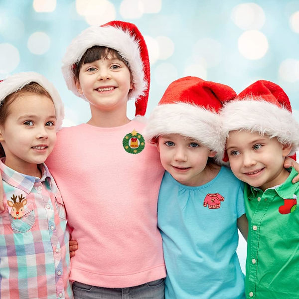 Julkalender 2024 med Nedräkning, Julkalender, 24 Dagar Julklappskalender DIY Smyckestillverkningssats Present till Barn Tonåringar Kvinnor (brosch)