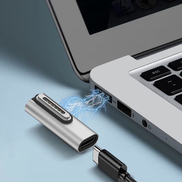 Typ-c magnetisk laddningsadapter, magnetisk T-spets Usb C-adapter för Macbook Pro Air, typ-c 140w Pd snabbladdningsadapter ersättning för - Snngv