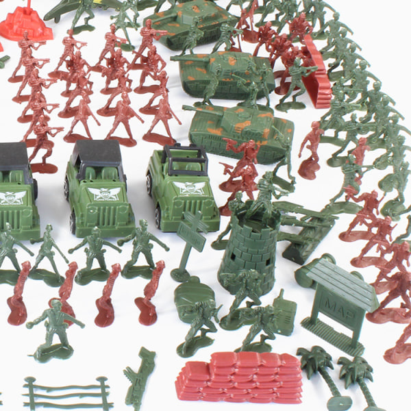 307-pack militär modell lekset Soldat Soldat figurer och tillbehör leksaker
