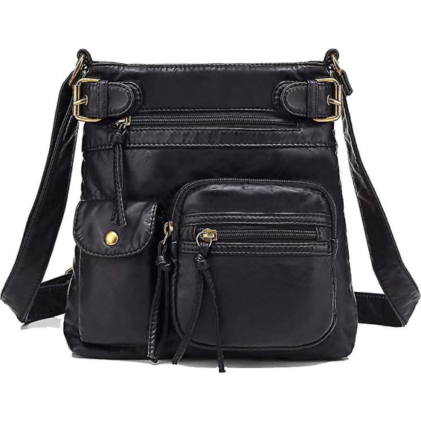 Crossbody-väskor för kvinnor, handväskor och axelväskor, multificka, axelväska i konstläder