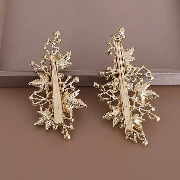Brudslöja Hårprydnader Pärla Bröllopshårspänne Bröllop Rhinestone Hårtillbehör (guld)
