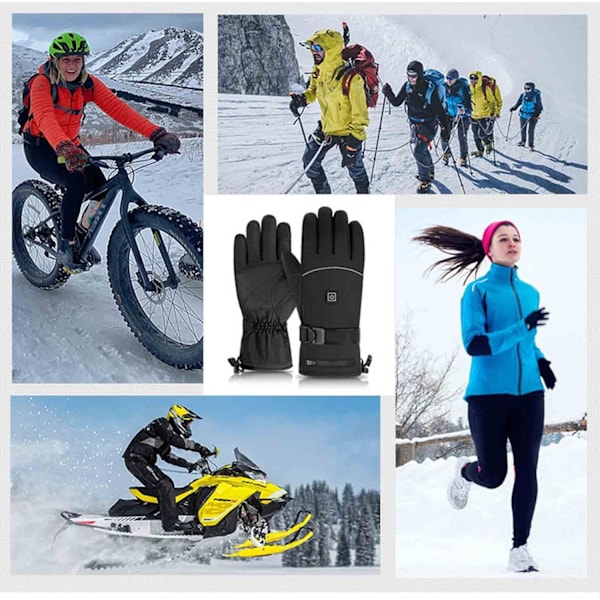 Vinter Vanntett Vindtette Hansker Oppvarmede Hansker - Oppvarmede Hansker Berøringsskjerm Hansker Motorsykkelhansker Sykkelhansker (Batterimodell) - A2