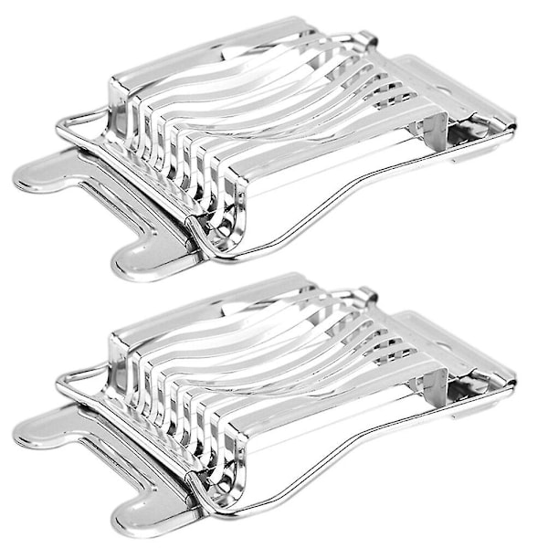 2 st Äggklyv Stainless Steel Äggkutter Kokt Äggklyv Köksredskap