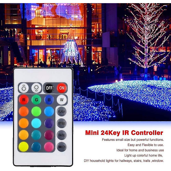 5v-24v LED Fjärrkontroll 24 Tangenter RGB LED-styrenhet
