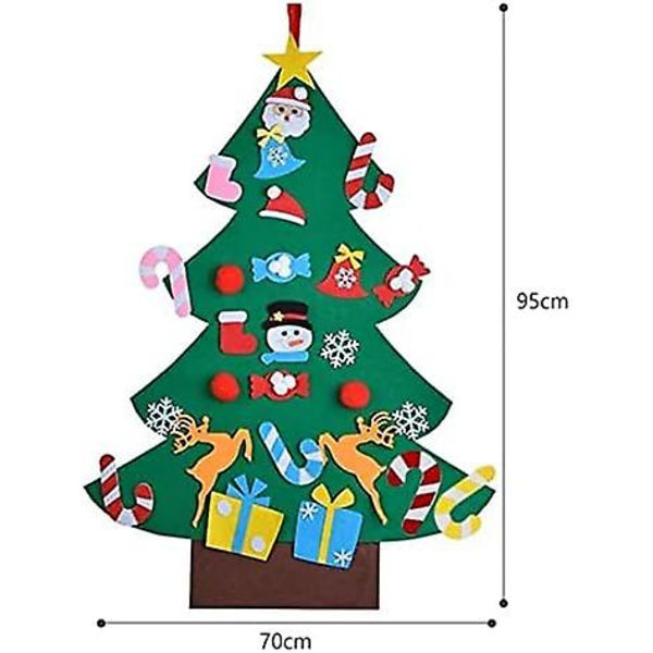 Juldekoration Vägg Julgran Dekoration Jul DIY Rekvisita Heminredning 27x37 Tum