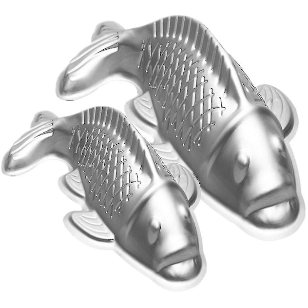 2 stk. kageform fisk form bageform madform metal geléform bageværktøj