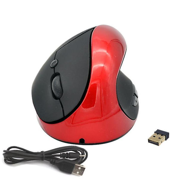 Trådlös ergonomisk vertikal mus möss optisk för PC bärbar dator, lila