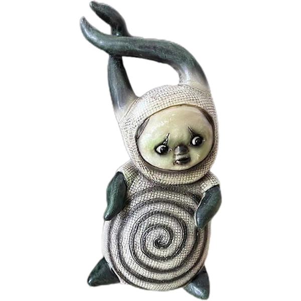 Halloweenstaty - Halloween Resinstatyer, Halloween Dekoration till Utomhus, Mini Resin Halloweenfigurer, Elfdocka för inomhus, fest, Halloween, hem, trädgård,