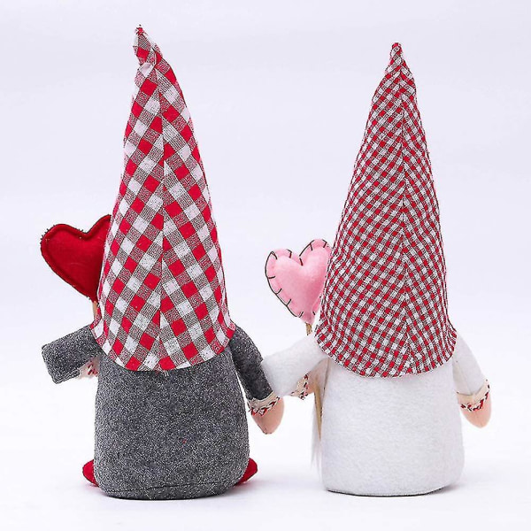 1 stk Mors Dag Gnome Hjerte Ansigtsløs Plys Dukke Elf Dværg Dukke Ornament Dekoration Gave Til Mor Hjem Style2