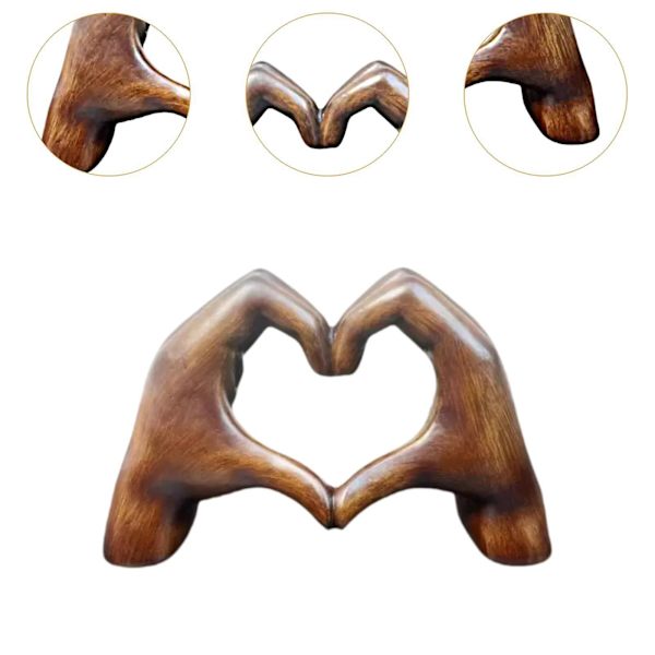 Hand Love Figurine Modern Crafts Love Finger Statue för sovrum Hem Desktop