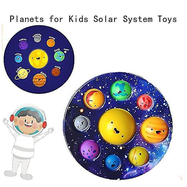 Åtta planeter tryck pop pop bubbla fidget leksaker