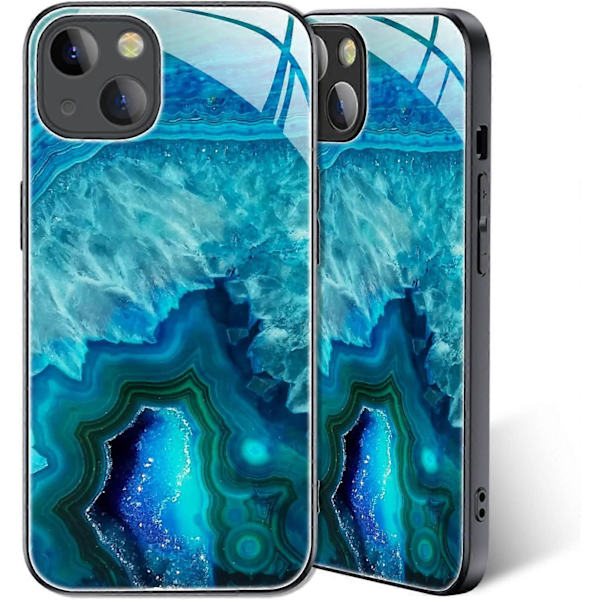 iPhone 13 Pro Skal, Glasbaksida Design Anti-Repor, TPU Stötskyddande Bumper Anti-Fall Skydd, Skärmkamera Lätt Konvex Ramskydd
