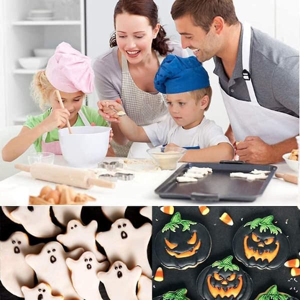 7-pack Halloween Pepparkaksformar - Rostfritt Stål Festdekorationer