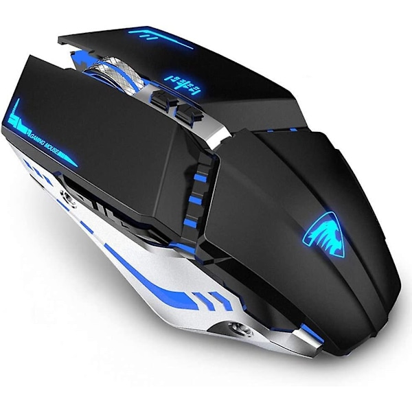 T21 Bluetooth-mus, 2.4g Led Dubbelläge (bluetooth 5.1+ Usb) Bluetooth Trådlös Mus, Uppladdningsbar Tyst Datorspelmus För Laptop, Ipad, Maco