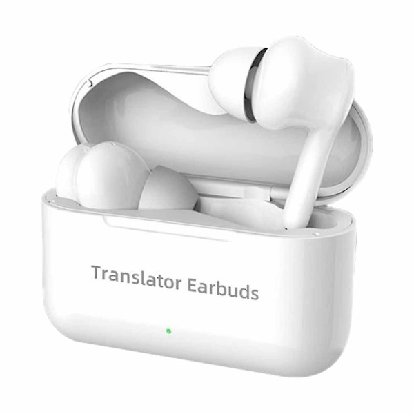 M6 Oversættelseshovedtelefoner 127 Sprog Øjeblikkelig Oversæt Smart Stemmeoversætter Trådløs Bluetooth（Hvid）