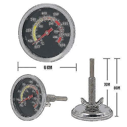 6 cm røykeovnstermometer for grill