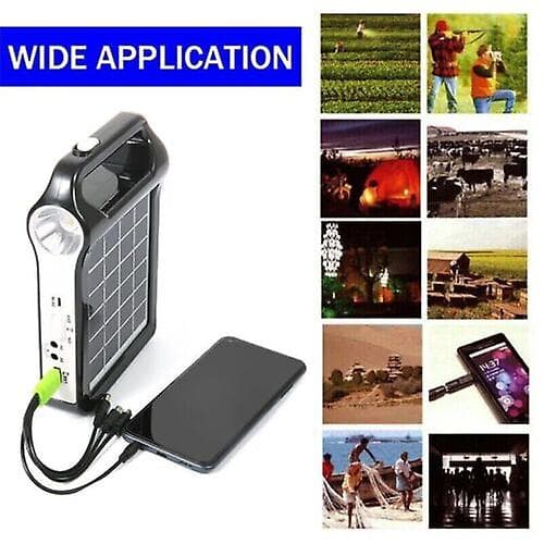 Portabelt solpanel kraftverk USB laddningsgenerator camping med kabel