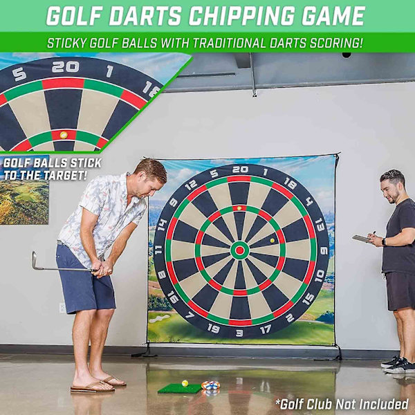 Golf Chipping Game Set, Sticky Golf/Dart Practice Hitting Mats för inomhus och utomhus barn vuxna, 100% ny (180 cm)