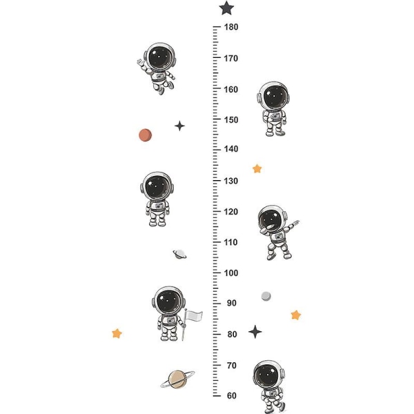 Cartoon Astronaut Barnklistermärke för Höjdmätning för Barnrum Barnkammare Baby, 1 set
