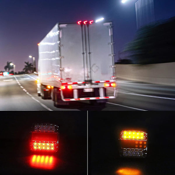 Caravan Baglygte - 12v Led Baglygte Til Lastbiler Og Trailere (pakke Med 2x)