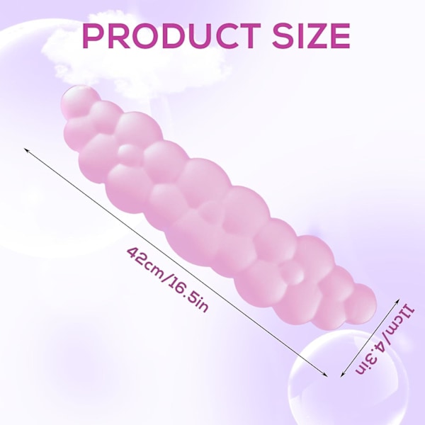 Tangentbordsmoln Handledsstöd, Mjukt Bekvämt Sött Tangentbords handledsstöd Halkfritt Ergonomiskt Stöd Moln Skrivbord Handledsstöd & Memory Foam (rosa)