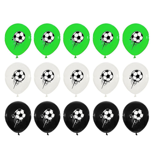 Fotbollsballonger,sportballonger,fotbollslatexballonger,svart Vit Grön fotbollsballonger,fotbollsballonger För VM-fest Sport Temafest