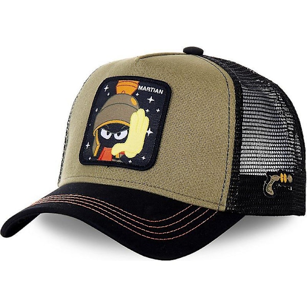 Cartoon kanin anka baseball keps anime sommar mesh keps amerikansk trucker hatt solskydd Marvin Khaki Grön