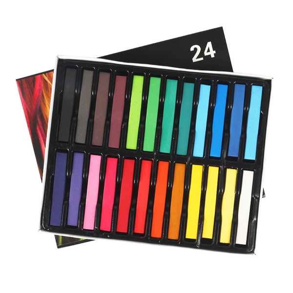 Fyrkantig set 24 färger mjuk torr pastellkonstnär Krita pastellstickor giftfri för kontorsskola Konstteckning Målningstillbehör