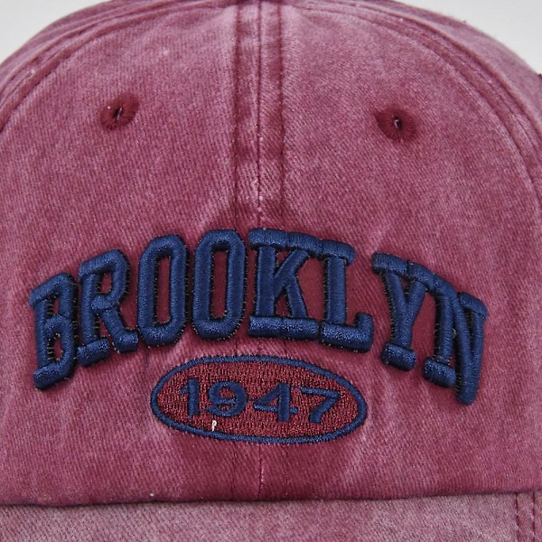 Brooklyn Kirjailtu Baseball-lippis Kirjailtu Huippulippis Pesty Old Sun Visor Kaareva Liere Hat Leveä Liere Hat