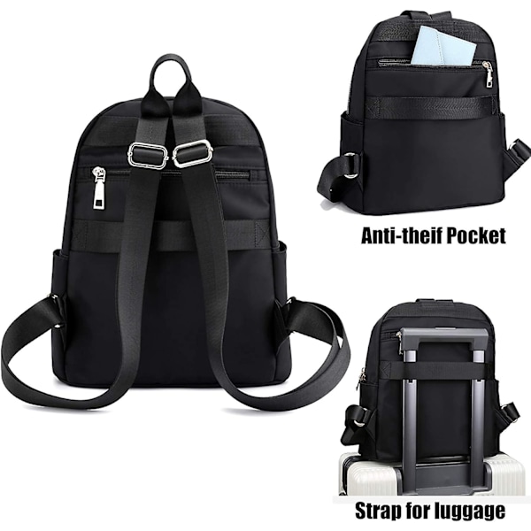 Ryggsäck Dam Mode Lättviktig Nylon Casual Ryggsäck Kvinnor Liten Dam Ryggsäck Stöldskydd Axelväska Skolväska Rese Ryggsäckar För Damer & Flicka