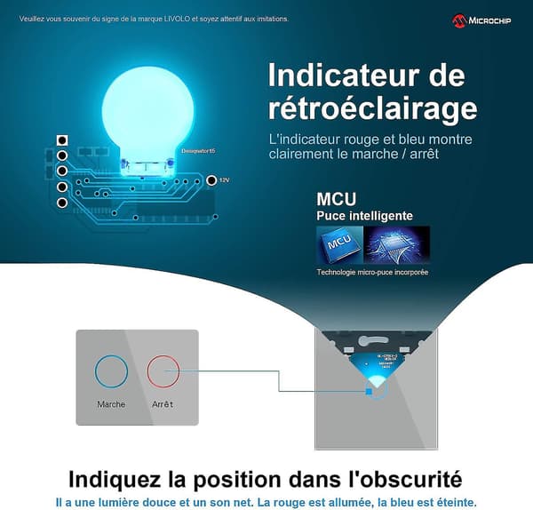 Eu Standard Luxury Glass Touch Switch Glass Panel Touch Screen Med Led-indikator, Grå, Vl-c701-15-a