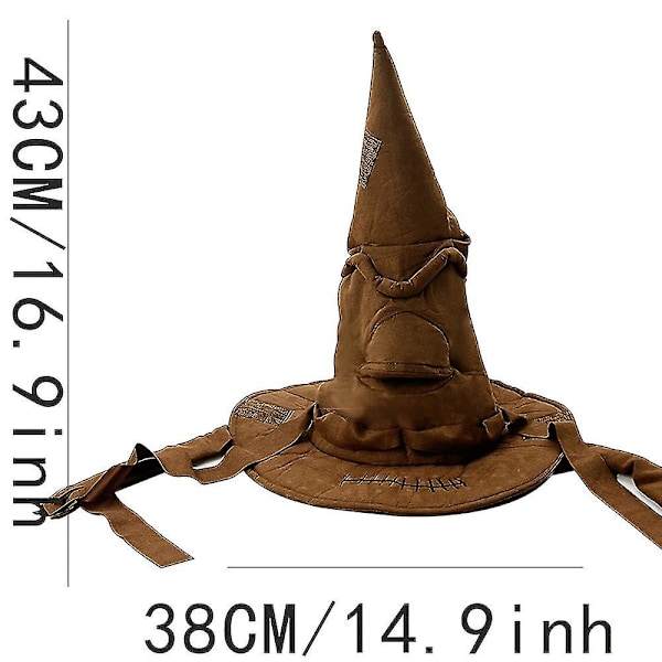 Harry Potter Hogwarts Sorterende Hat Halloween Karneval Troldmandsmagi Kostume Tilbehør Hovedbeklædning Gaver