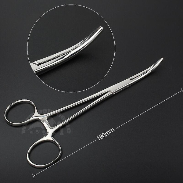 Hæmostatisk pincet Medicinsk kirurgisk vaskulær pincet Lige albueklemmehoved Veterinærkirurgiske instrumenter（180 mm albue）